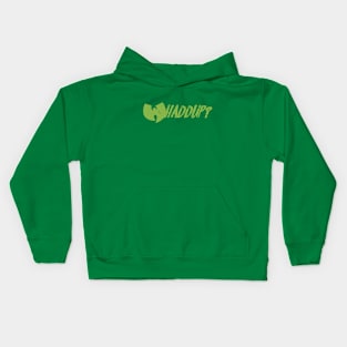 whaddup wutang light green Kids Hoodie